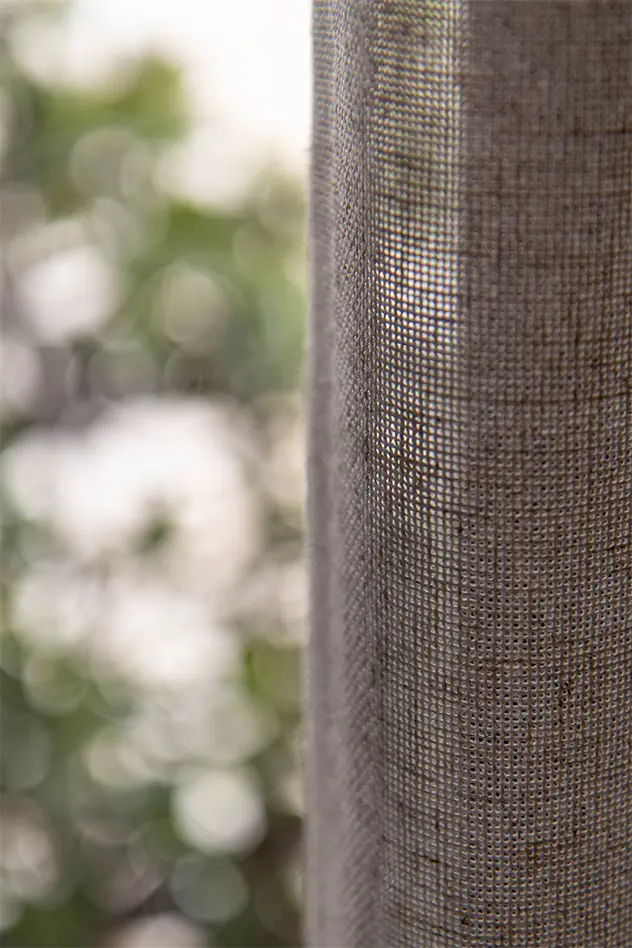 Natural linen curtain – interior design in Frigiliana by Studio Blanco